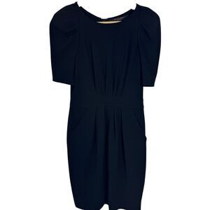 Rachel Roy Signature Women's Black Puff Sleeve Full Back Zip Cocktail Dress Sz 0